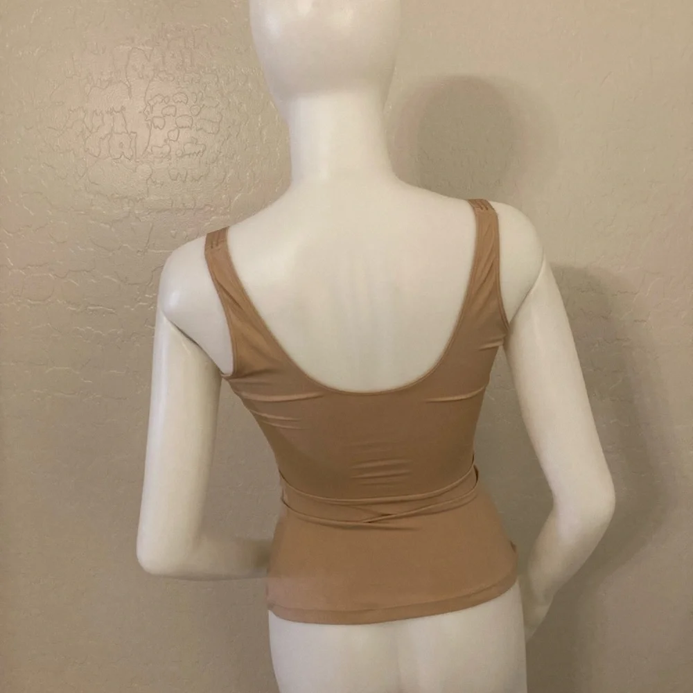 SPANX ASSETS Simplicity Tank Top Under Bust Shapewear Beige Size Large